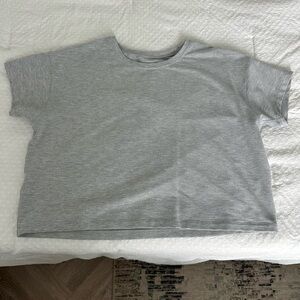 lululemon crop top, heather grey